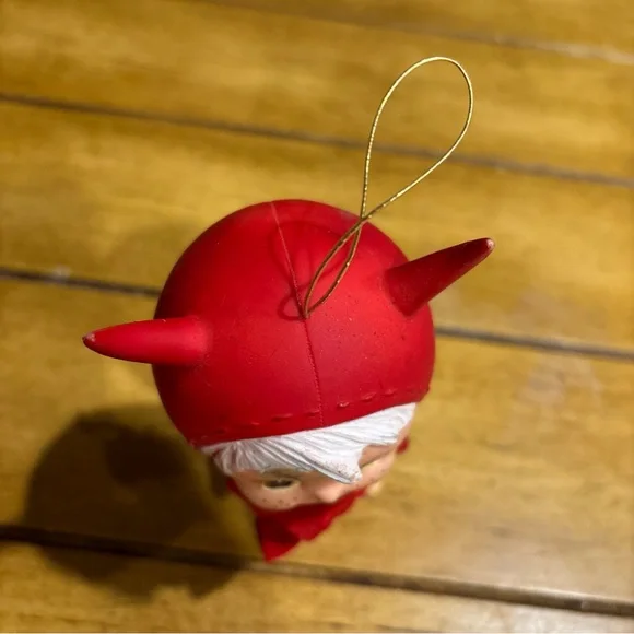 Vintage rare Devil diablo red rojo Doll ornament w defects Valentine’s Day decor - Picture 2 of 16